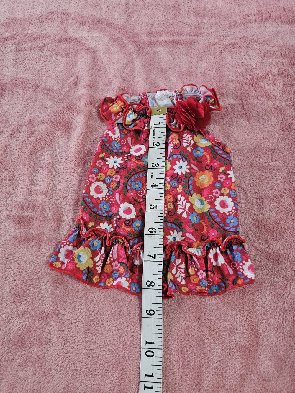 Mixed Small Pets Clothing Set-Pink Floral & Patterned Dresses (8 Dresses) (XS) - Picture 4 of 16